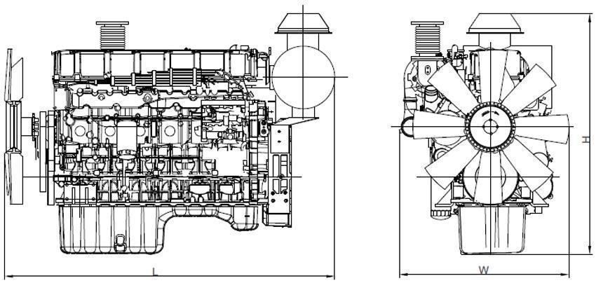 محرك الديزل لمولد الكهرباء SC13G / SC15G